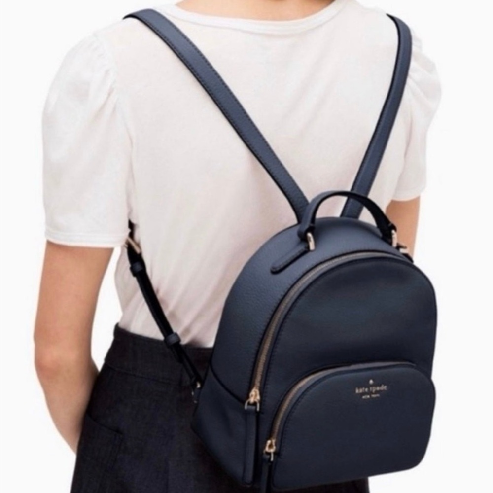 Kate Spade Navy Pebble Leather Mini Backpack Jackson